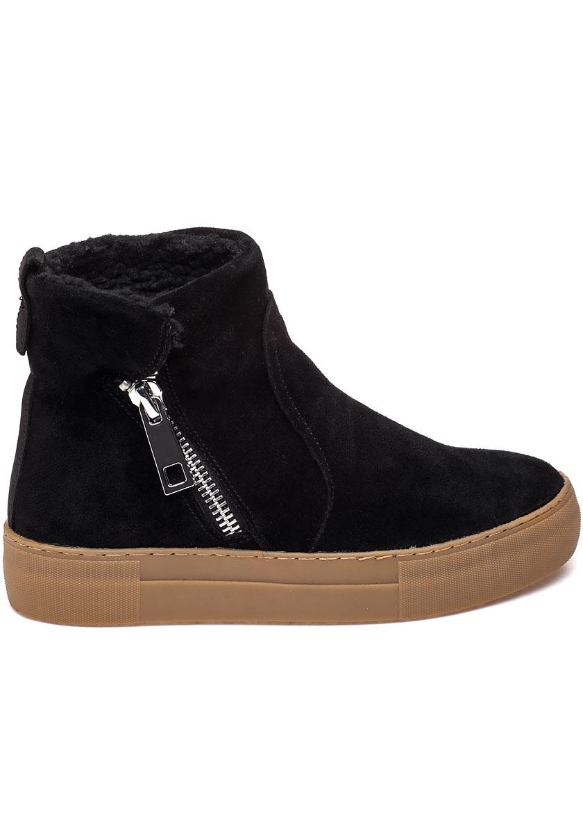 J/Slides Celia Black Suede Sneaker Bootie - Lyst